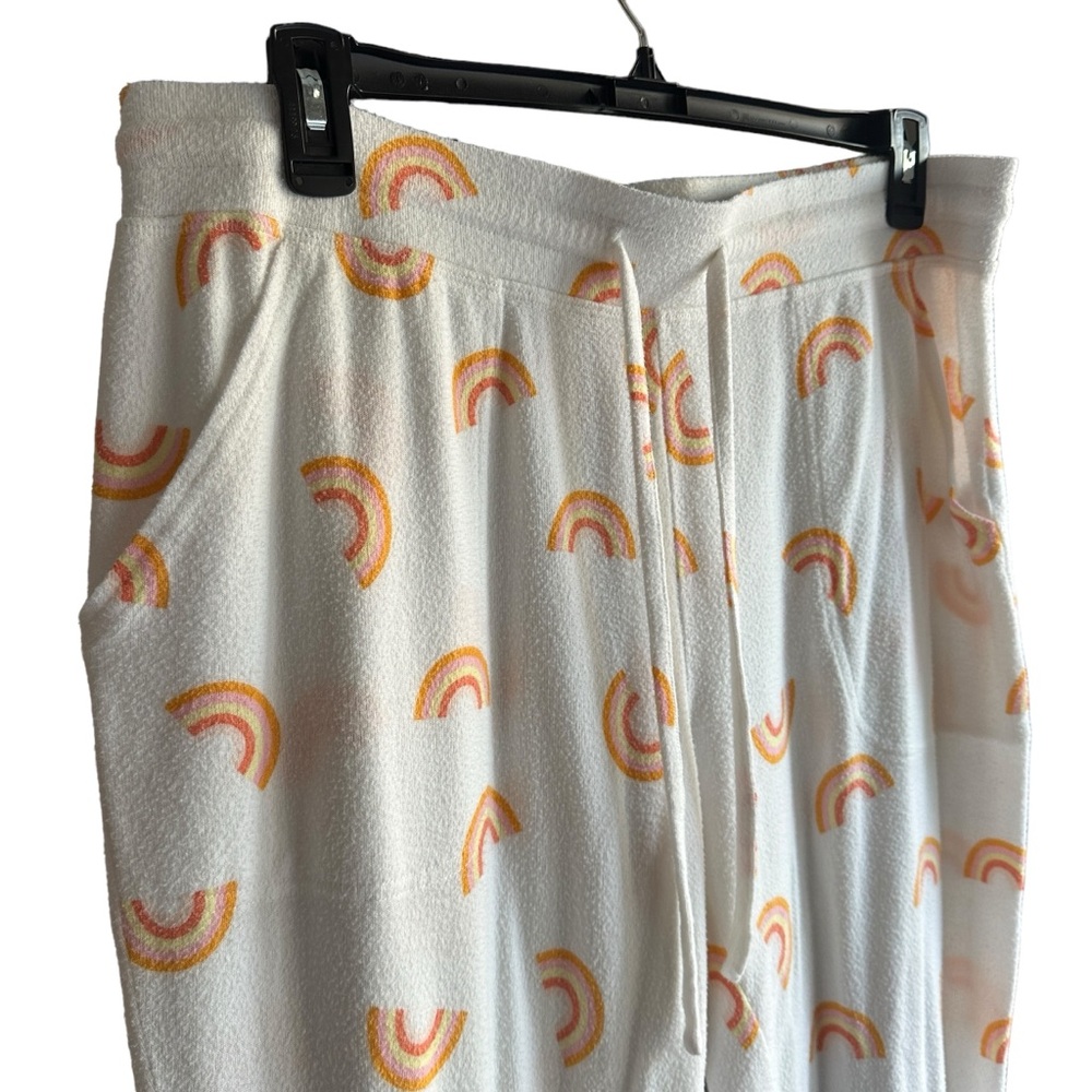BP Snuggie Lounge Pants with Cream Sickle Colored Rainbows XL